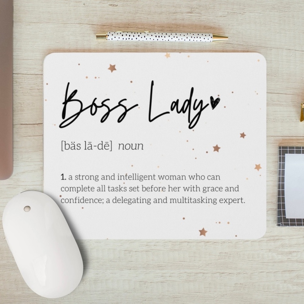 Boss Lady Mouse Pad | Girl Boss Mousepad | Office Decor | Computer Mousepad